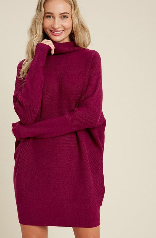 red sweater tunic dress YOURS Plus Size Red Lettuce Edge Tunic Dress