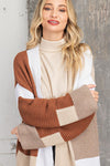 Winter Is Coming Color Block Sweater Cardigan