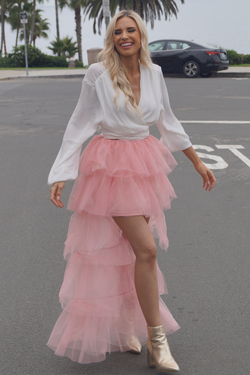Turning Point Tulle Skirt Pink Luxxhaven