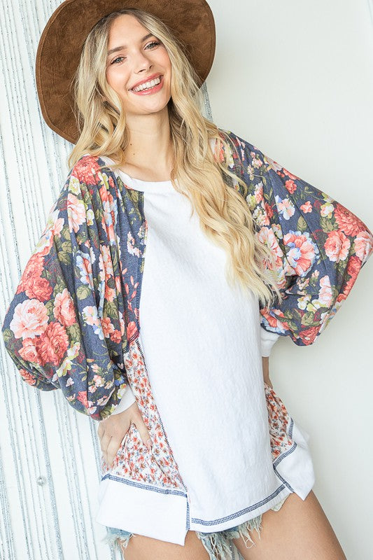 Mya Where Are You Floral Tunic Top