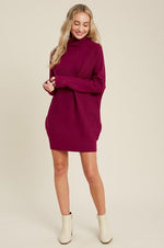 Eve Tunic Sweater Dress - Maroon