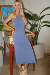 Brooklyn Cutout Midi Dress - Blue