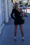 Aria Cold Shoulder Blazer Dress - Black