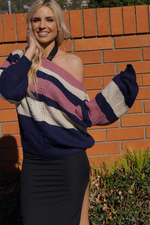 Color Me Happy Off Shoulder Sweater