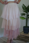 Blush Over Me Ombre Tiered Tulle Skirt