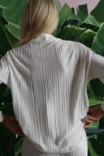 Enchanted Plisse Button Down Dress Shirt - Ivory