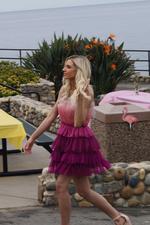 Wonderland Mini Tulle Dress - Pink