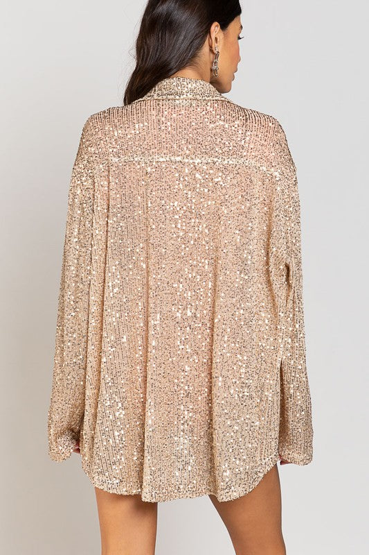 Shine All The Time Sequined Tunic